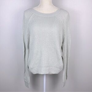 Vero Moda Long Sleeve Low V-Back Sweater in Mineral Gray - XS - NWT